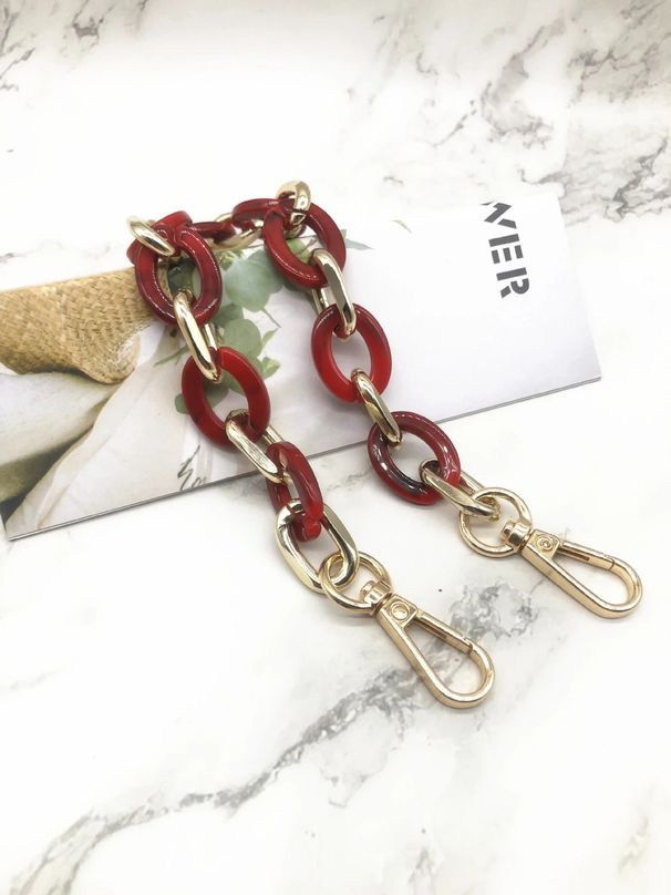 Bag Straps Acrylic Chain, Resin Chain, Two-color Acrylic_viptrois.com