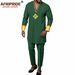 Men's clothing African ethnic solid color cotton men's casual jacket + pants_viptrois.com