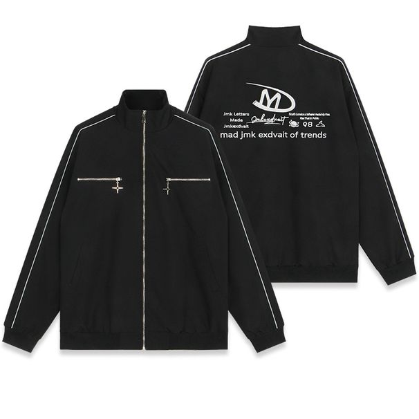 Men's Clothing Autumn And Winter Flight Suit Jacket With Zipper Embroidery And Letter Printing Street Loose Hip Hop Coat _viptrois.com