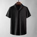 Men's Clothing Fashion Brand Ice Silk Pleated Casual Sports Suit Men's Summer Thin Short Sleeved Large Size Straight Pants Sports Two Piece Suit_viptrois.com