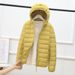 2023 Autumn and Winter New Thin Down Jacket Women Thin Seamless Couple Short Fashion Hooded Jacket Women_viptrois.com