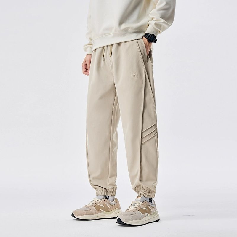 Men's Clothing Casual Sports Jogger Pants Spring Solid Color Khaki Versatile Cargo Pants Stylish Men's Bottoms_viptrois.com