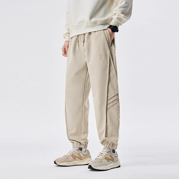 Men's Clothing Casual Sports Jogger Pants Spring Solid Color Khaki Versatile Cargo Pants Stylish Men's Bottoms_viptrois.com