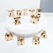 Electroplated Rose Gold Three-dimensional Alphabet Jewelry Accessories Alphabet Shoe Flower Bracelet Handmade DIY Shoe Buckle_viptrois.com