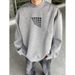 Printed Hoodie Men's New Round Neck Loose Top Chic Trend_viptrois.com