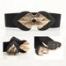 women's elastic girdle women's fashion commuter belt women's leaf peach heart elastic wide girdle with dress_viptrois.com