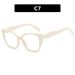 Women's Eyeglasses Retro Square Frame Multi Sided Cat Shaped Plain Glasses Frame New Anti Blue Light Can Be Matched With Myopia Flat Glasses_viptrois.com