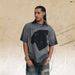 Men's Distressed Ripped Washed T-Shirt, American Style Trendy Short Sleeve Top_viptrois.com