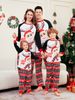 Christmas deer letter stripes Christmas family dress printed home wear pajamas_viptrois.com