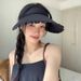 Sunscreen For Women 2025 New Summer Outdoor Ice Silk Large Eaves Breathable Hair Hoop Anti UV Sunshade Ceiling Hat_viptrois.com
