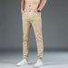 2022 Spring/Summer New High-End Men's Jeans Korean Style Stretch Cotton Slim Fit Casual Solid Color Waterproof Pants_viptrois.com
