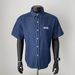 Men's Clothing Summer Thin Workwear Retro Light Blue Casual Short Sleeved Soft Denim Shirt High End Trendy Tops_viptrois.com