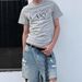 Men's Clothing Retro Hole Wide Leg Jeans For Men And Women Summer Washed Distressed High Waist Loose Straight Leg Seven Point Jeans_viptrois.com