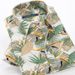 Men's Clothing Beach Flower Short Sleeved Shirt Men's Cotton Breathable Comfortable Plus Size Loose Summer Shirt_viptrois.com