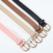 New minimalist buckle fashionable solid color women's with high-end decoration and versatile jeans belt_viptrois.com