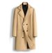 2025 Spring New Men's Double-Breasted Youth Solid Color Casual Mid-Length Wool Fashion Trench Coat_viptrois.com