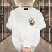 Cotton Versatile Printed Short Sleeved T-shirt, Casual Loose Fit Men Women, Trendy Round Neck And Stylish Outfit For_viptrois.com