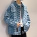 1 Men's Casual Versatile Spring Autumn Trendy Brand High-end Feel Jacket Ins Sports Trend Full Print Shirt Clothing Coat_viptrois.com