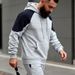 Cross-border American Autumn And Winter Heavy-duty Loose Casual Men's Simple Outdoor Hooded Commuting Color Contrasting Texture Sweater_viptrois.com
