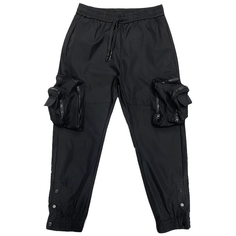 Men's Clothing Dark Style Tactical Paratrooper Pants For Men - Slim-Fit Cargo Joggers With Zipper Pockets & Utility Design (Black, Army Green)_viptrois.com