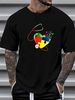Funny Nurse Autism Puzzle Stethoscope Heart Autism Awareness Gift T-Shirt S-5XL Graphic Stylish Versatile Casual Slightly Unisex Homme Stretched_viptrois.com