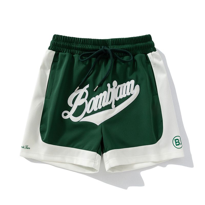 Men's Clothing Loose Running Mesh Quick Drying Sports Shorts Contrast Color Basketball Shorts_viptrois.com