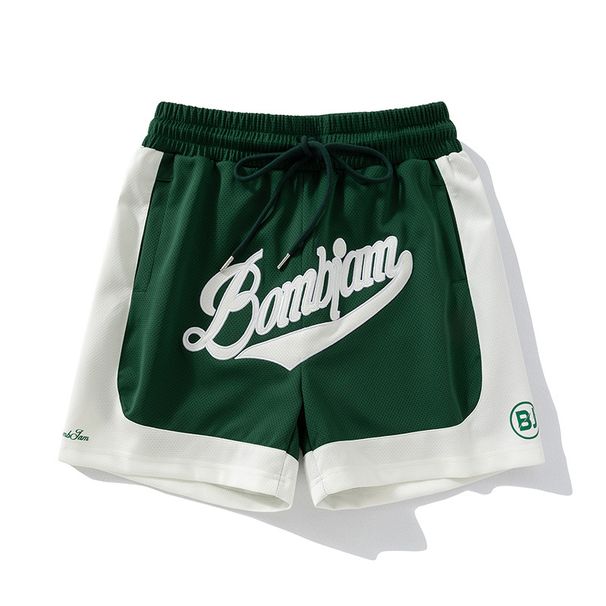 Men's Clothing Loose Running Mesh Quick Drying Sports Shorts Contrast Color Basketball Shorts_viptrois.com