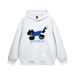 American High Street Flocked Embroidered Cat Loose Men's Hip Hop Trendy Spring Autumn Casual Pullover Hoodie_viptrois.com