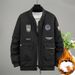 Men's Clothing Winter Cotton Plus Size Men's Jacket Trendy All Match Leisure Plus Fat Plus Fat Workwear Baseball Jacket_viptrois.com
