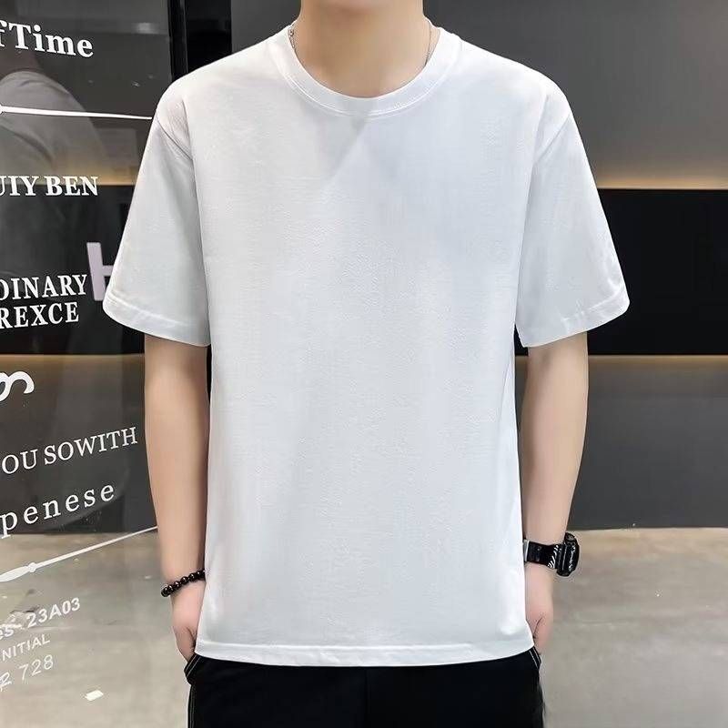 Men's Clothing Shirt Collar Polo Shirt Men's Niche Design Summer Short Sleeved Trendy Brand Handsome Lapel Splicing T Shirt Three Quarter Sleeves_viptrois.com