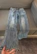 Men's Clothing Men's Lightning Wash Denim Pants - Vintage High Street Jeans (Retro Bootcut Style)_viptrois.com