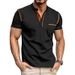 2026 Men's Henry Long-Sleeved Short-Sleeved Moisture-Wicking Breathable Loose-Fitting Comfortable Micro-elastic T-Shirt_viptrois.com