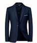 Men's Slim Fit Casual Suit Single Jacket Business Formal Best Man Attire_viptrois.com