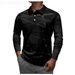 Pulse Polo Shirt European And American Cross-Border Men's Long Sleeve Striped T-Shirt Middle-Aged Plaid Button_viptrois.com