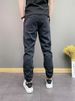 Men's Black Jogger Pants European Style Loose Fit Casual Trousers Korean Style Spring Autumn Versatile Cool Loose Bottoms_viptrois.com