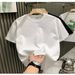 2025 Summer European Fashion Trendy Brand Light Luxury Men's Short Internet Celebrity Niche Hot Diamond High-end Round Neck Half_viptrois.com