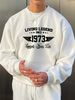 Men's Loose Casual Fashionable Retro 1973 Pattern Printed Round Neck Long Sleeved Sweatshirt For Autumn And Winter_viptrois.com