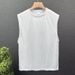 Men's Clothing Ins Trend Honeycomb Diamond Pattern Jacquard Sleeveless T Shirt Men's Cut Sleeve Pullover Vest Embossed Vest Waistcoat Bottoming Shirt_viptrois.com