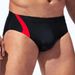 Solid Color Triangle Side Sports Leisure Anti Exposure And Embarrassment Men's Swimming Trunks_viptrois.com