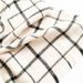 Unisex Black White Plaid Square Scarf Shawl_viptrois.com