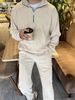 Men's Clothing Spring And Autumn Jacket Casual Sports Suit Trousers Stand Collar Half Zip Sweatshirt_viptrois.com
