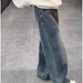 American High Street Retro Wide-leg Jeans For Men And Women, Loose Washed Long Straight-leg Pants, Men's Relaxed_viptrois.com