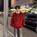 Loom Loom Hooded Men Autumn Winter Lazy Knitted Sweater Couple American Retro Jacket Harajuku Style_viptrois.com
