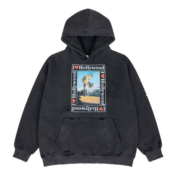 2026 Autumn Winter New American Vintage Washed Distressed Trendy Brand Fleece-Lined Hoodie_viptrois.com