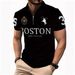 Men's 3D Digital Print Lapel Polo Shirt High End Business Trendy Brand Zipper Summer Top_viptrois.com