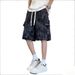 Men's Clothing Men's Style Tie Dye Cargo Shorts Summer Trendy Casual Mid-Length Loose Straight Leg Beach Pants_viptrois.com