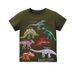 Mother & Kids Summer New Children's Cartoon Dinosaur Short Sleeve Top Clothing Boys Fashion Trend Luminous T Shirt_viptrois.com