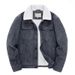 Men's Clothing Men's winter new corduroy plus velvet thick warm jacket stand collar casual men's youth coat tops 2116_viptrois.com