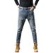 Quality Spring And Summer New Ami Kaji Wind Slim-fit Small Foot Jeans Men's Elastic Fattened Plus Size Retro Men's Pants_viptrois.com