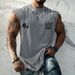 Men's Clothing Sleeveless Daily Tops Vest Fashion Sports Wish Printing Top_viptrois.com
